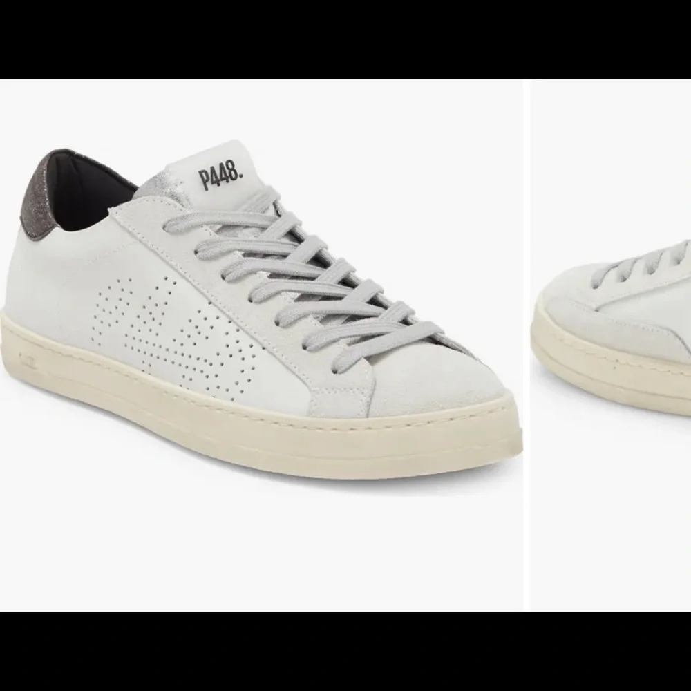 P448 Men's White and Black Sneakers